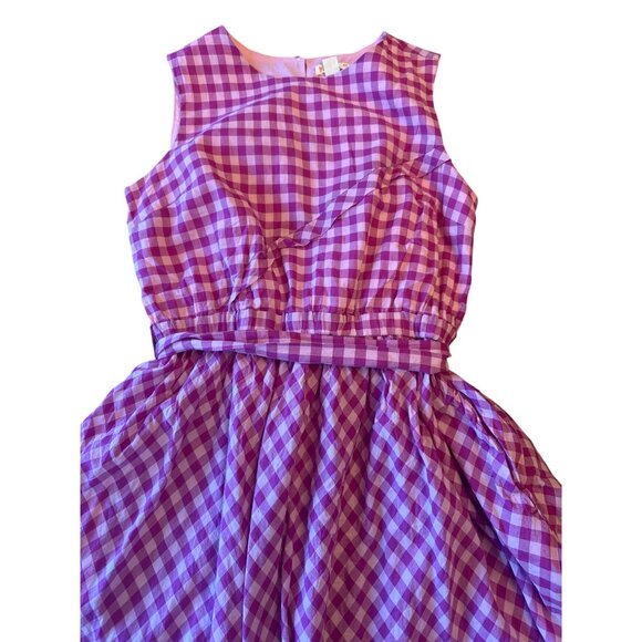 Crewcuts Girls Gingham Sleeveless Dress Size 14 Cotton & Elastane Cottage - Picture 2 of 5